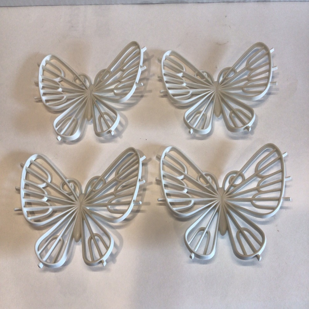 Vintage Burwood Wall Plaque Butterflies #2093 Home Decor 1970s Retro Cottage